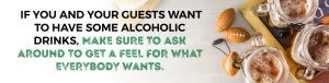 alcoholic drinks at a super bowl party